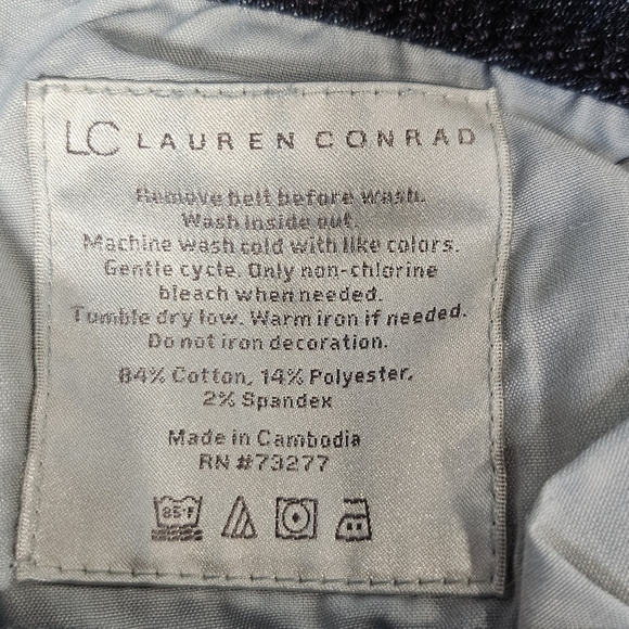 Lauren Conrad Dark Wash Blue Denim Jean 84% Cotton 14% Polyester 2% Spandex Sz 8 - Picture 6 of 6